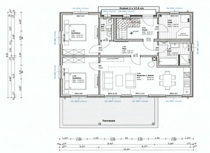 Grundriss der Ferienwohnung